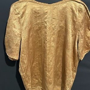 ❌SOLD❌ Retro Metallic gold blouse